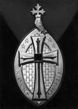 Dewsbury Corporation Regalia - the Mayor's Chaplain badge, presented May 1959