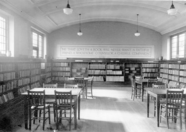 Dewsbury Library - internal view of the Reading Room.