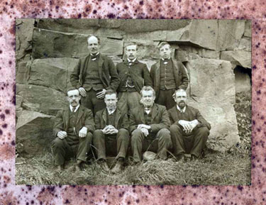 The Survivors of the Thornhill Colliery Explosion - Explosion of gas in Combs Pit, Thornhill, 4th July, 1893. 139 men and boys lost their lives.