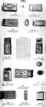 Bryant and May Ltd., collection of fire-making appliances - friction matches, from The Science Museum.