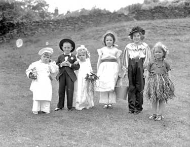 Children in fancy dress, Greenhead Park, Huddersfield 	