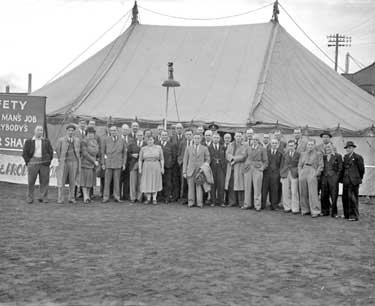 Group outside Imperial Chemical Industries Tent 	