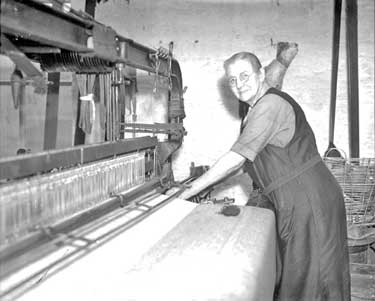 Mary Sabina Pilling, mill worker for 65 years, for the past 25 years a weaver for Messrs Liddell and Brierly Ltd, Stanley Mills, Marsh. 	