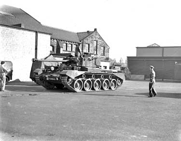 Tank in Drill Hall Yard, Huddersfield 	