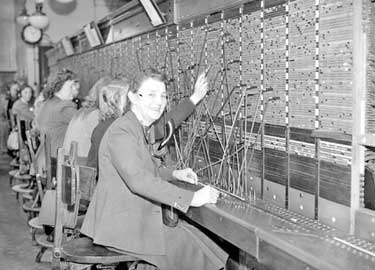 G.P.O. Switchboard: Miss E Shinton, 41 years of service 	