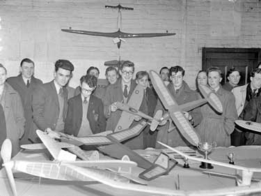 Winners of Model Aircraft Exhibition by Huddersfield Air League 	