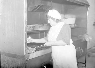 Mrs M Hewitt, Cook at Storthes Hall 	