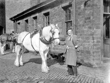 Railway horse with driver 	
