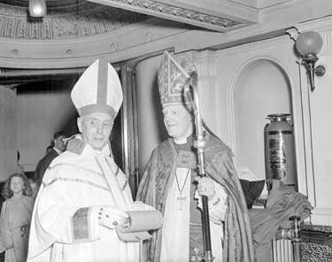 Two bishops at opening of church pageant 	