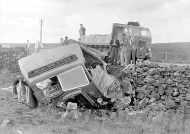 Lorry crash at Marsden, Huddersfield 	