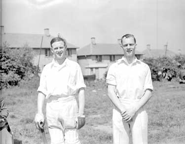 Two cricketers 	