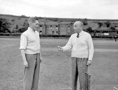 Two cricketers 	