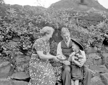 Roy Frost with Grandparents, Mirfield 	