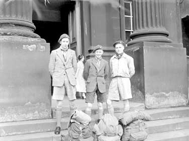 Scouts at Huddersfield Railway Station 	