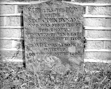 Gravestone of Reverend John Byram 	