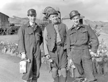 Miners at Clayton West Colliery 	