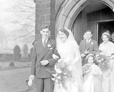 Sinclair/Hirst wedding, Meltham Parish Church, Huddersfield 	