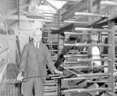 Mr Dickinson aged 80 at work at Brockholes, Huddersfield 	
