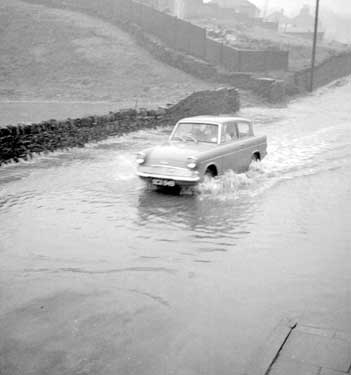 Flood at Kirkburton, Huddersfield 	