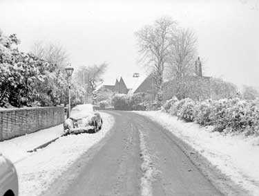 Snow scene, Lightridge Road, Huddersfield 	