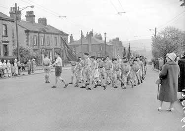 Boy Scouts parade, Trinity Street, Huddersfield 	