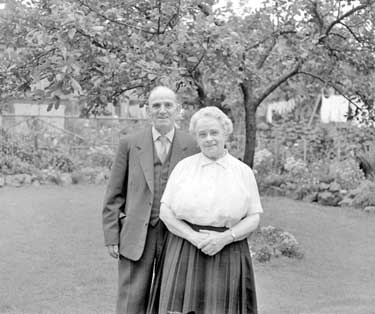 Mr and Mrs Gregory, Golden wedding, Fartown, Huddersfield 	