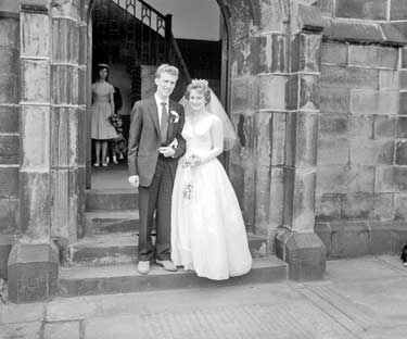 Ramsden/Smith wedding at Huddersfield Parish Church. 	