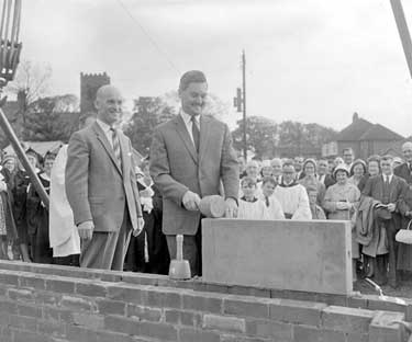 Laying of the foundation stone of the new Church Hall, Lepton, Huddersfield 	