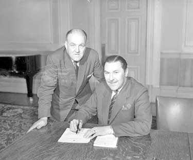 Douglas Beverley, new Mayor's Secretary, with Frank Dickinson the new Chief Clerk 	