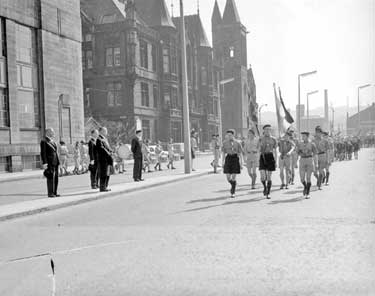 Scouts Annual Church Parade, Queensgate, Huddersfield 	