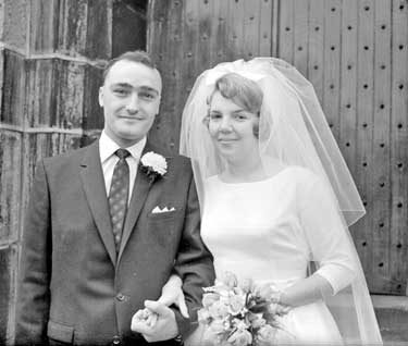 Bell/Bowden Wedding, Huddersfield Parish Church Head and Shoulders 	