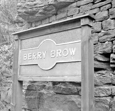 Sign at Berry Brow Station 	