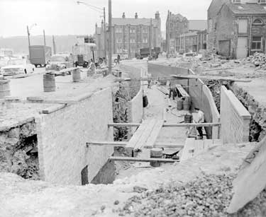 Construction of pededstrian underpass, Southgate, Huddersfield 	
