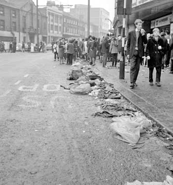 Beatles aftermath, Market Street, Huddersfield 	