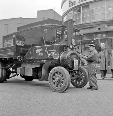Steam wagon in Huddersfield 	