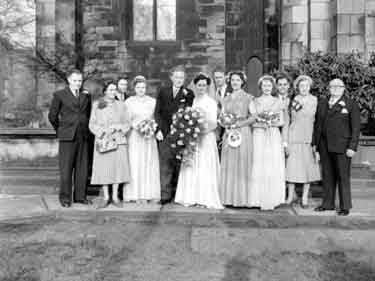 Fountain/Hobson wedding at Holy Trinity church, Huddersfield 	