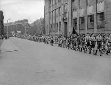 St George's Day Parade, Queensgate, Huddersfield 	