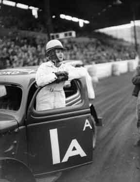 Jean Forrest, stock car racing at Odsal, Bradford 	