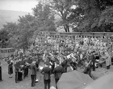 Brass band at Holmfirth	