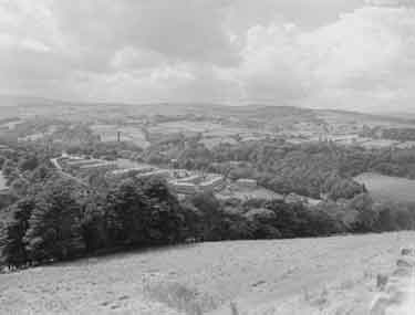 View across valley from Thurstonland, Huddersfield 	