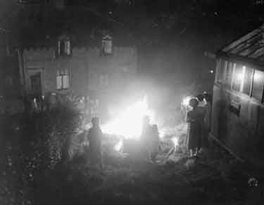 Bonfire night at Cowlersley, Huddersfield 	