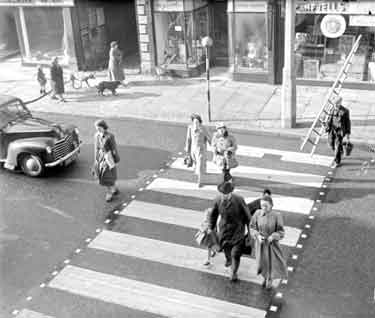 New pedestrian crossing, Market Street, Huddersfield 	