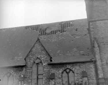 Hillhouse Church roof damaged 	