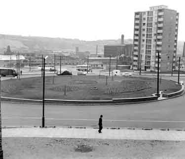 Roundabout bottom of Northumberland Street/Bradford Road, Huddersfield 	