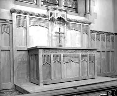 New altar - Holmbridge church 	