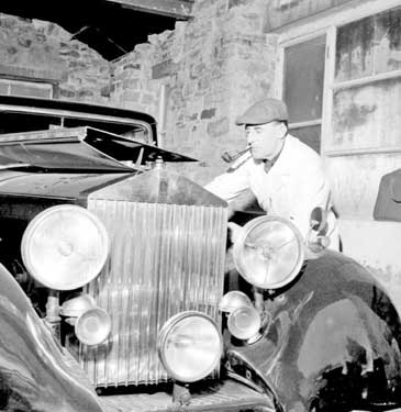Mr Ken Swallows with Rolls Royce 	