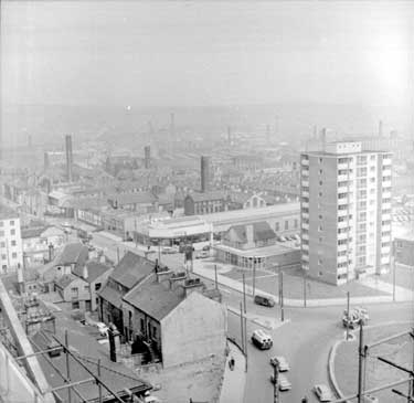 Elevated view of Southgate, Huddersfield 	