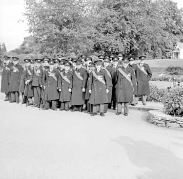 Old solders in the Lake District (group photograph) 	