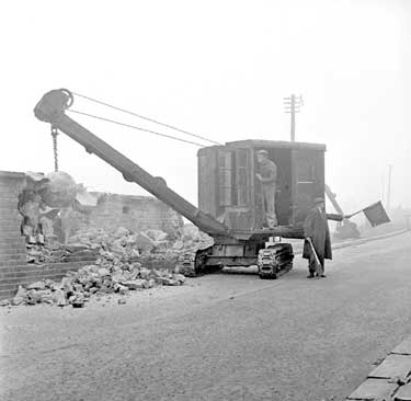 Demolition of air raid shelter, Halifax Road 	