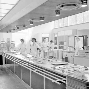 Kitchen of Yorkshire Electricity Board offices at Lindley.